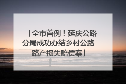 全市首例！延庆公路分局成功办结乡村公路路产损失赔偿案