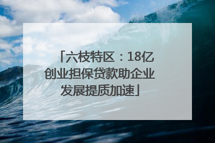 六枝特区：18亿创业担保贷款助企业发展提质加速