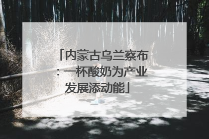 内蒙古乌兰察布：一杯酸奶为产业发展添动能