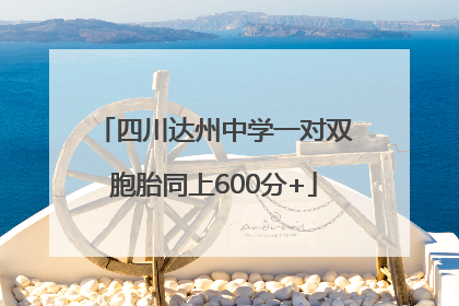 四川达州中学一对双胞胎同上600分+