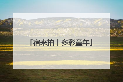 宿来拍丨多彩童年