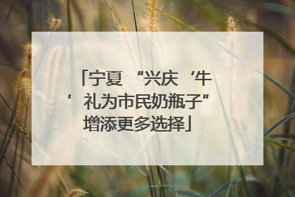 宁夏 “兴庆‘牛’礼为市民奶瓶子”增添更多选择