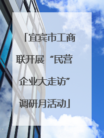 宜宾市工商联开展“民营企业大走访”调研月活动