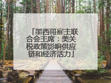 墨西哥雇主联合会主席：美关税政策影响供应链和经济活力