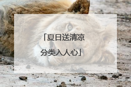 夏日送清凉 分类入人心