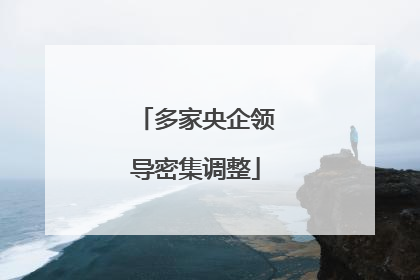 多家央企领导密集调整