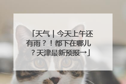 天气｜今天上午还有雨？！都下在哪儿？天津最新预报→