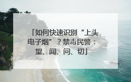 如何快速识别“上头电子烟”？禁毒民警：望、闻、问、切