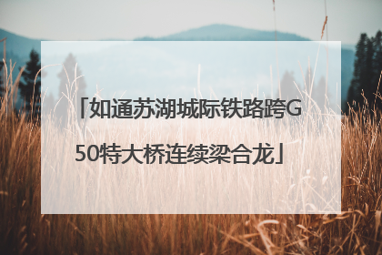 如通苏湖城际铁路跨G50特大桥连续梁合龙