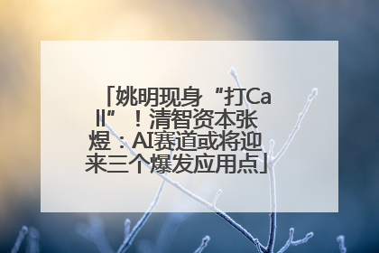 姚明现身“打Call”！清智资本张煜：AI赛道或将迎来三个爆发应用点