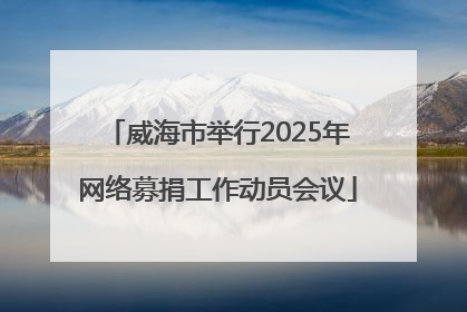 威海市举行2025年网络募捐工作动员会议