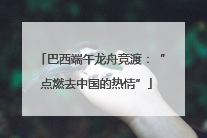 巴西端午龙舟竞渡：“点燃去中国的热情”