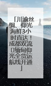 川渝丝绸、仰光海鲜3小时直达！成都双流⇌缅甸仰光全货运航线开通