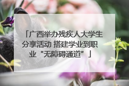 广西举办残疾人大学生分享活动 搭建学业到职业“无障碍通道”