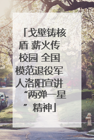 戈壁铸核盾 薪火传校园 全国模范退役军人洛阳宣讲“两弹一星”精神
