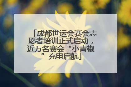 成都世运会赛会志愿者培训正式启动，近万名赛会“小青椒”充电启航