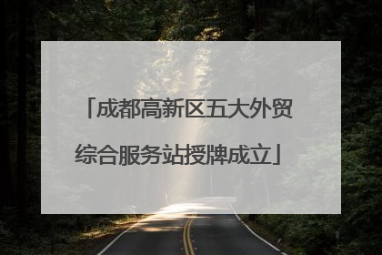 成都高新区五大外贸综合服务站授牌成立