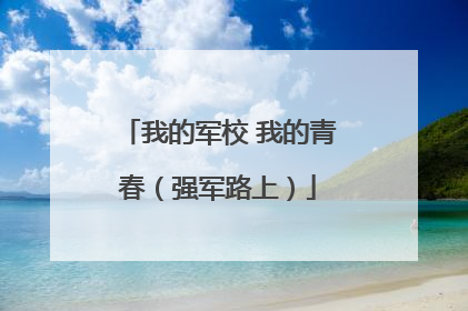 我的军校 我的青春（强军路上）