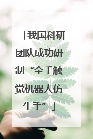 我国科研团队成功研制“全手触觉机器人仿生手”