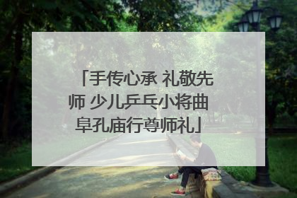 手传心承 礼敬先师 少儿乒乓小将曲阜孔庙行尊师礼