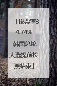 投票率34.74% 韩国总统大选提前投票结束