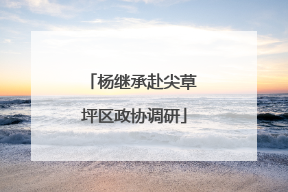 杨继承赴尖草坪区政协调研