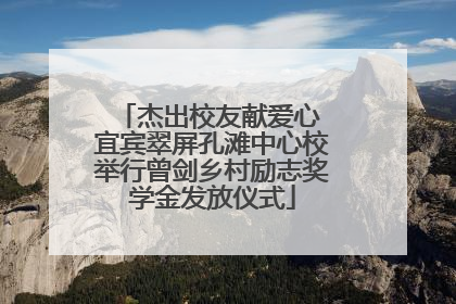 杰出校友献爱心 宜宾翠屏孔滩中心校举行曾剑乡村励志奖学金发放仪式