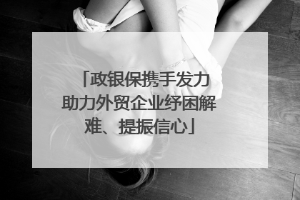 政银保携手发力 助力外贸企业纾困解难、提振信心