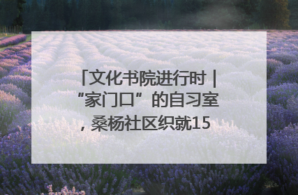 文化书院进行时｜“家门口”的自习室，桑杨社区织就15分钟学习生活圈