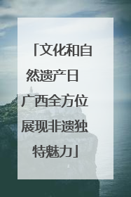文化和自然遗产日 广西全方位展现非遗独特魅力