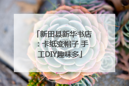 新田县新华书店：卡纸变帽子 手工DIY趣味多