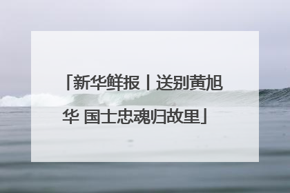新华鲜报丨送别黄旭华 国士忠魂归故里