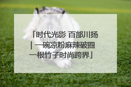时代光影 百部川扬｜一碗凉粉麻辣破圈 一根竹子时尚跨界