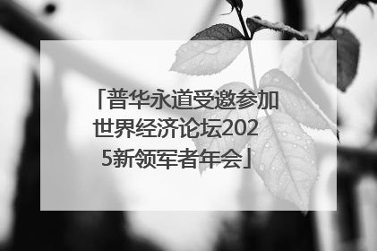 普华永道受邀参加世界经济论坛2025新领军者年会