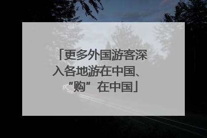 更多外国游客深入各地游在中国、“购”在中国