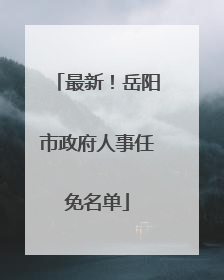 最新！岳阳市政府人事任免名单