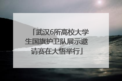 武汉6所高校大学生国旗护卫队展示邀请赛在大悟举行
