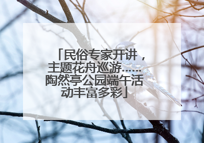 民俗专家开讲，主题花舟巡游……陶然亭公园端午活动丰富多彩