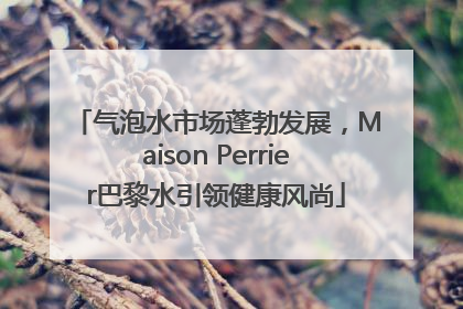 气泡水市场蓬勃发展，Maison Perrier巴黎水引领健康风尚