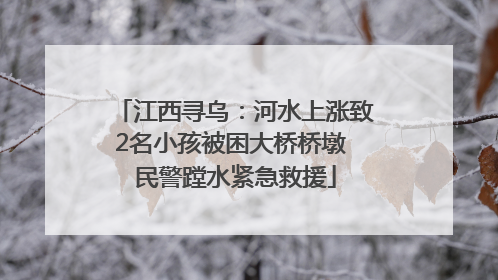 江西寻乌：河水上涨致2名小孩被困大桥桥墩 民警蹚水紧急救援
