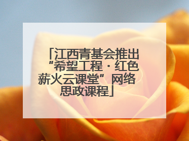 江西青基会推出“希望工程・红色薪火云课堂”网络思政课程