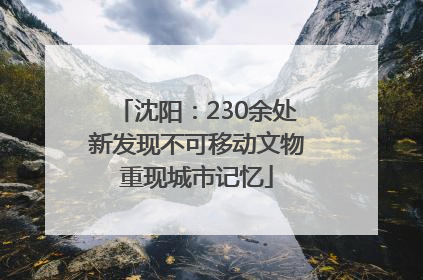 沈阳：230余处新发现不可移动文物重现城市记忆