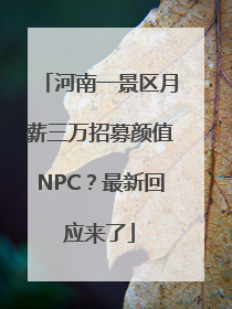 河南一景区月薪三万招募颜值NPC？最新回应来了
