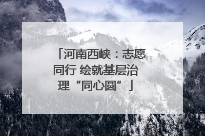 河南西峡：志愿同行 绘就基层治理“同心圆”