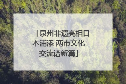 泉州非遗亮相日本浦添 两市文化交流谱新篇