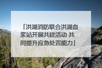 洪湖消防联合洪湖血浆站开展共建活动 共同提升应急处置能力
