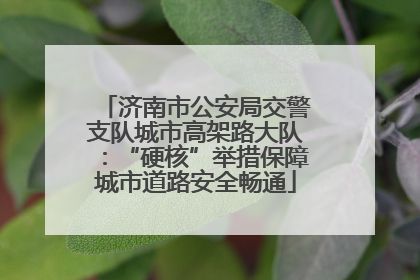 济南市公安局交警支队城市高架路大队：“硬核”举措保障城市道路安全畅通