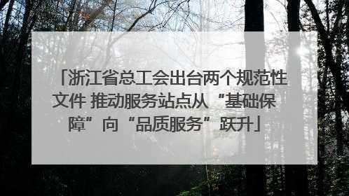 浙江省总工会出台两个规范性文件 推动服务站点从“基础保障”向“品质服务”跃升