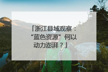 浙江县域观察：“蓝色资源”何以动力澎湃？