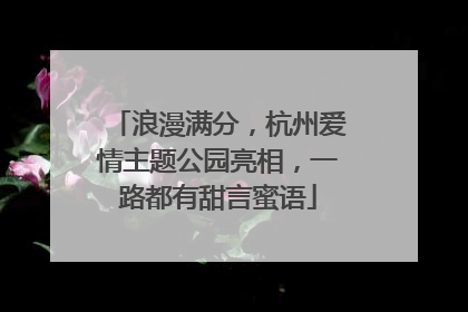 浪漫满分，杭州爱情主题公园亮相，一路都有甜言蜜语